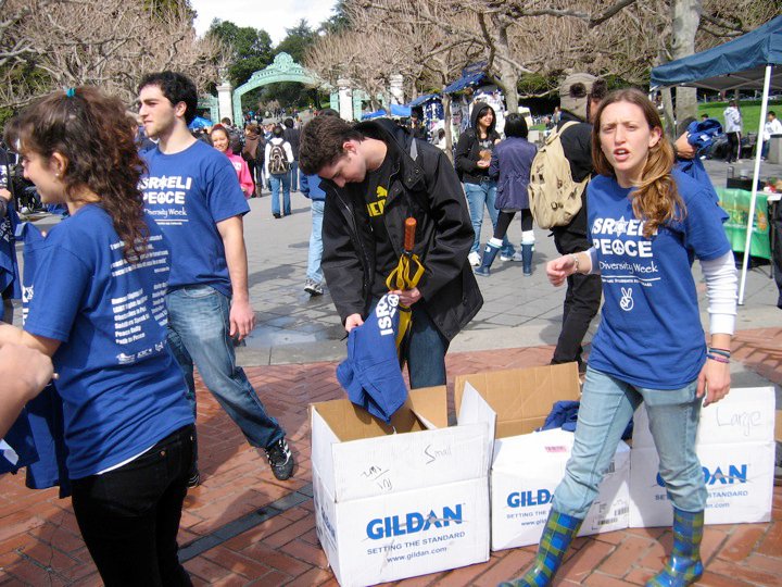 College students at an Israel and Jewish identity rally