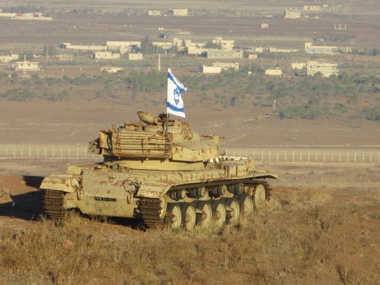 Tank with Israeli flag: From the Field by Yonah ben-Avraham