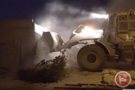 Israeli forces demolishing the home of the Yousef family in Kobar