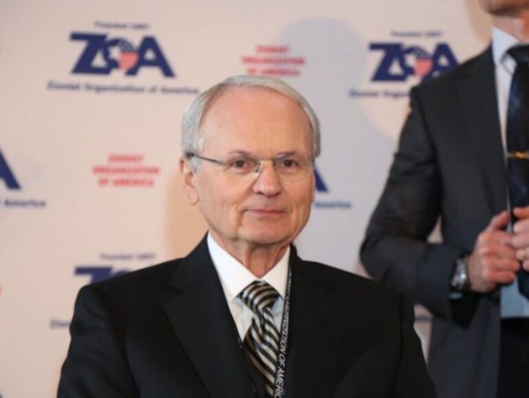 ZOA President Mort Klein, who rebuked for StandWithUs on its two-state stance