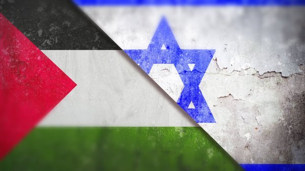 Israeli and Palestinian flags - public support for partition falls to an all-time low