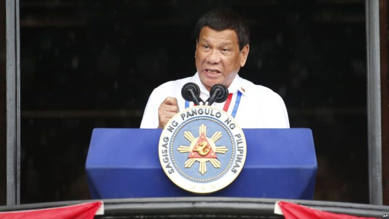 Philippine President Rodrigo Duterte