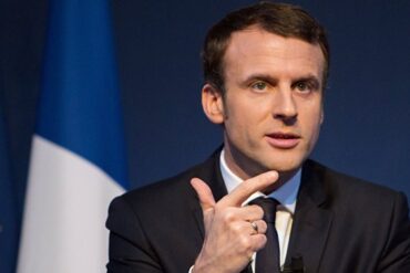 French President Emmanuel Macron, who may help Trump pressure Israel