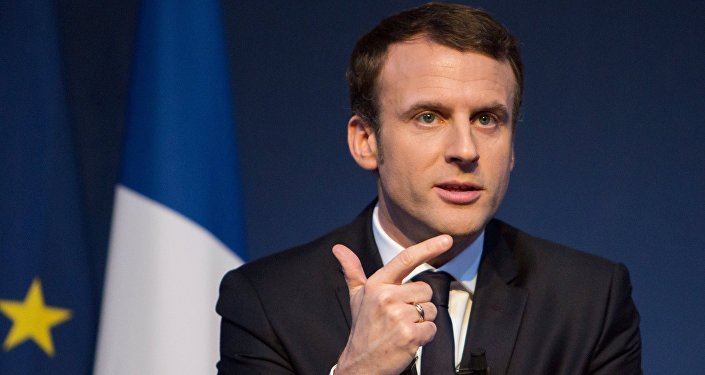 French President Emmanuel Macron, who may help Trump pressure Israel