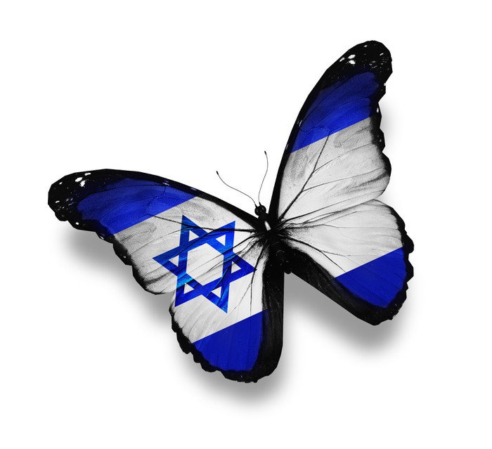Israeli Flag on Butterfly Wings - Embracing Post-Zionism