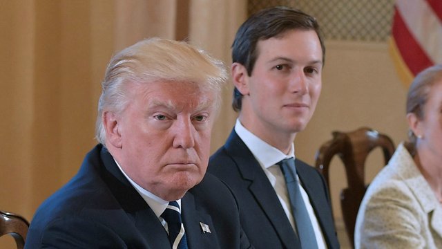 US President Donald Trump and Jared Kushner. Trump Team Meeting to Determine Release Date for Mideast Plan