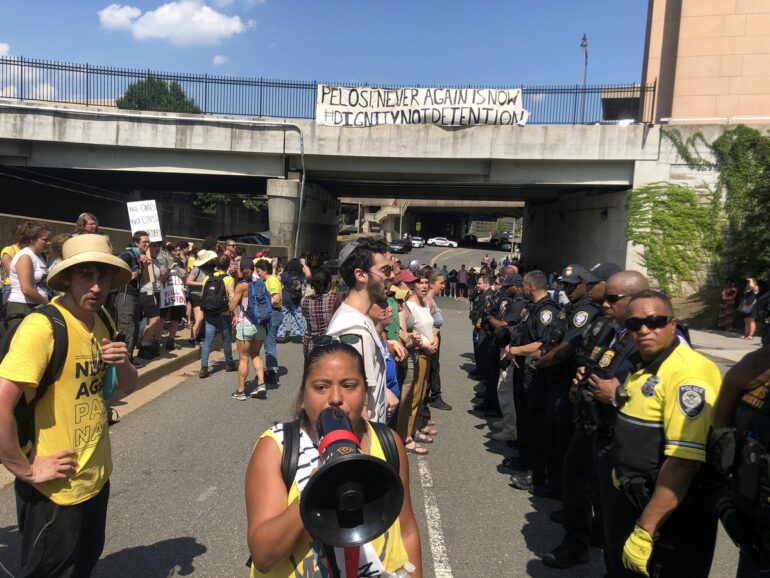 Never Again Action protest at ICE DC headquarters