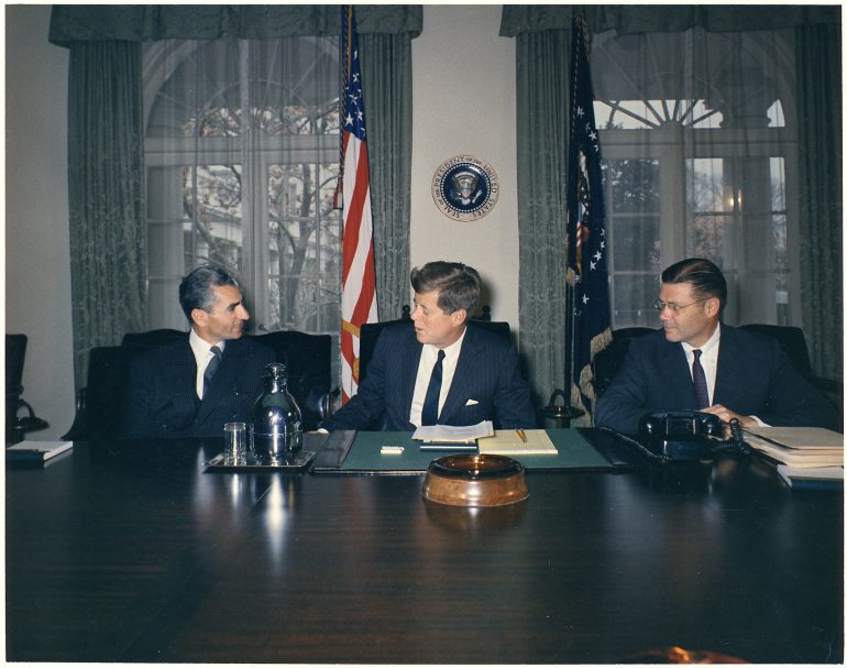 The Shah of Iran with US President Kennedy