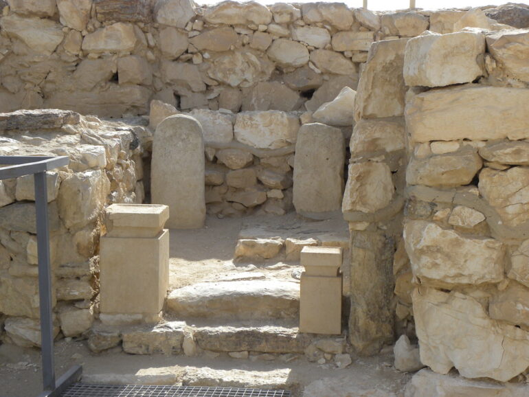 Tel Arad shrine, where an artifact covered in substances found in cannabis was discovered