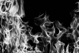 The Torah of Humanity - A class on Parshat Yitro - image of white fire on a black background
