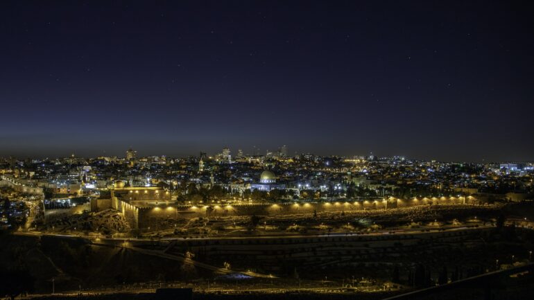 Yerushalayim at night