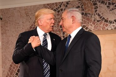 Donald Trump with Binyamin Netanyahu