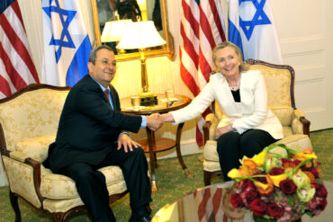 Ehud Barak & Hillary Rodham Clinton in New York