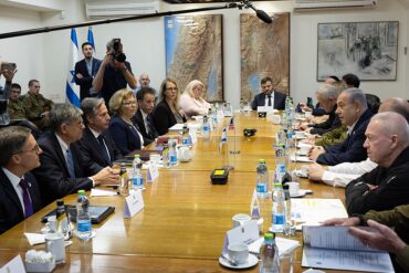 US Secretary of State Anthony Blinken meeting with the Israeli war cabinet