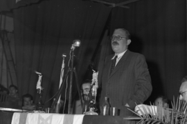 Natan Yellin-Mor addressing the Fighters party