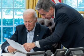 US President Joe Biden with Secretary of State Anthony Blinken
